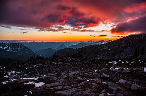 Best Sunset Ive Ever Witnessed Mount Rainier National Park