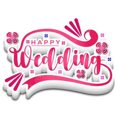 Happy Wedding Text With Leaf Sketch Ornament Vector Happy Wedding Day