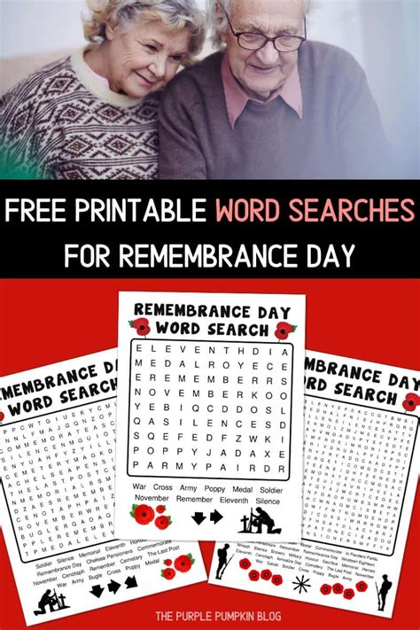 Free Printable Remembrance Day Word Searches Poppy Day