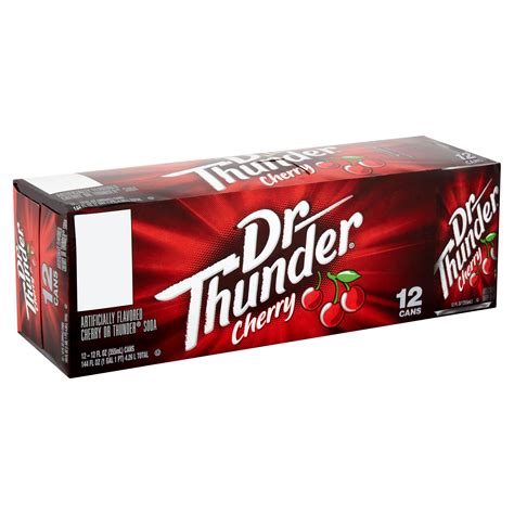 Great Value Dr Thunder Cherry Cola Soda Pop 12 Fl Oz 12 Pack Cans