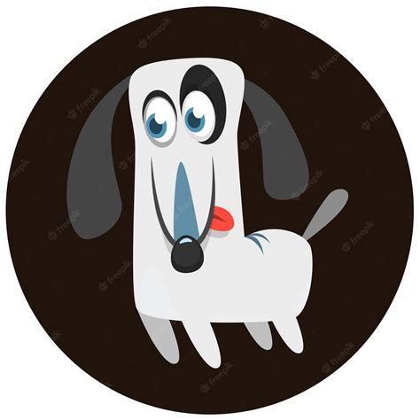 Premium Vector Cute Cartoon Funny Dog Vector Illustration