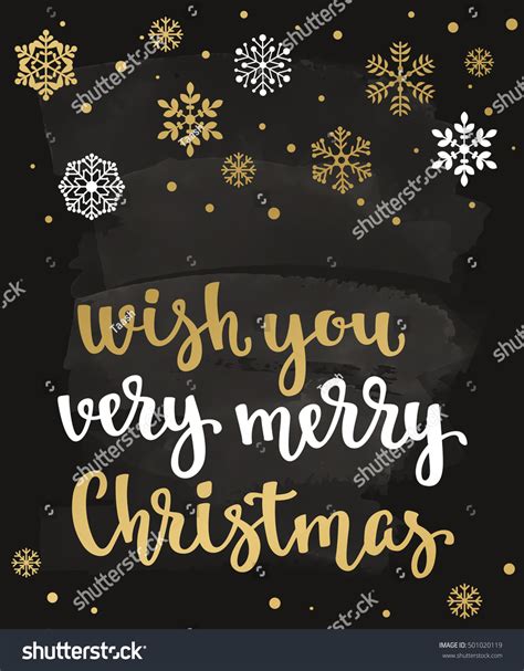 Wish You Very Merry Christmas Holiday Stock Vector Royalty Free