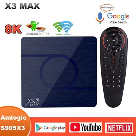 2020 New X3 Max Tv Box Android 90 Amlogic S905x3 4gb 32gb 64gb Tv Box