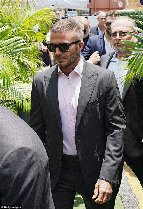 David Beckham Looks Dapper In A Stylish Suit To Watch World Cup Match