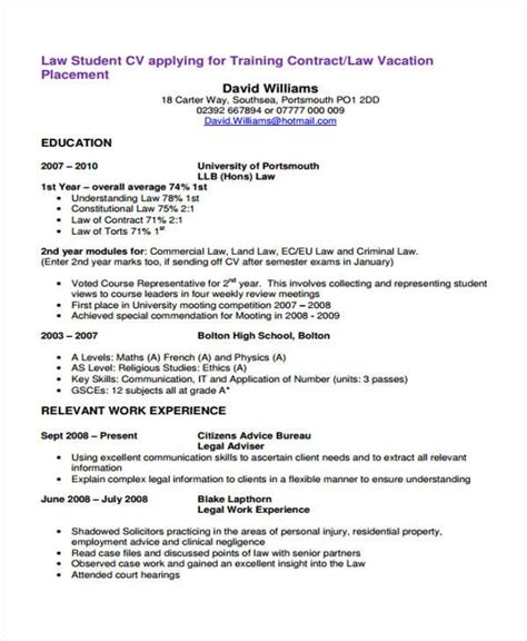 Maybe you would like to learn more about one of these? Cv Template Law - Resume Format | Student resume ...