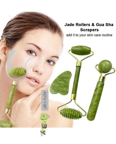 Buy 3 Piece Jade Roller Set With Gua Sha At Best Price In Pakistan