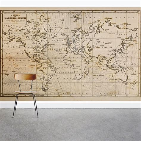World Map Wallpaper Mural