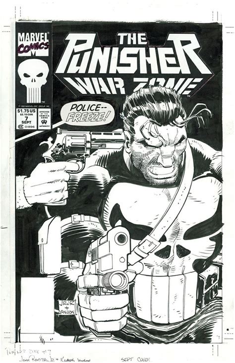 Cover To Punisher War Zone N°7 By John Romita Jr And Klaus Janson