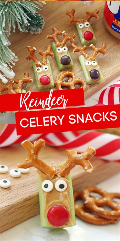 Today i'm sharing 3 tasty christmas appetizers that you can throw together in no time~ pizza pinwheels jalapeno, cream cheese and sausage bites salami rolls do you have any go to christmas appetizer recipes? How cute are these Reindeer Celery Snacks?! The perfect Christmas Snack, Treats, and Recipes ...