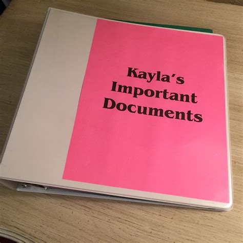 Printable List Of Important Documents