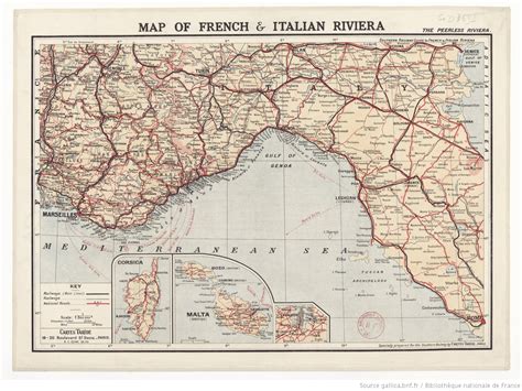Map Of French And Italian Riviera Specially Prepared