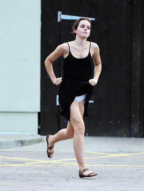 Naturally Bikini Emma Watson Upskirt White Panty With Long Black Dress