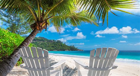Beach Chairs On Tropical Beach Stock Photo Download Image Now Istock