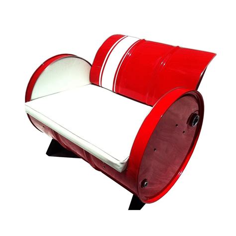Shop for red metal patio chairs online at target. Drum Barrel Red Metal Stingray Armchair | 55 gallon steel ...