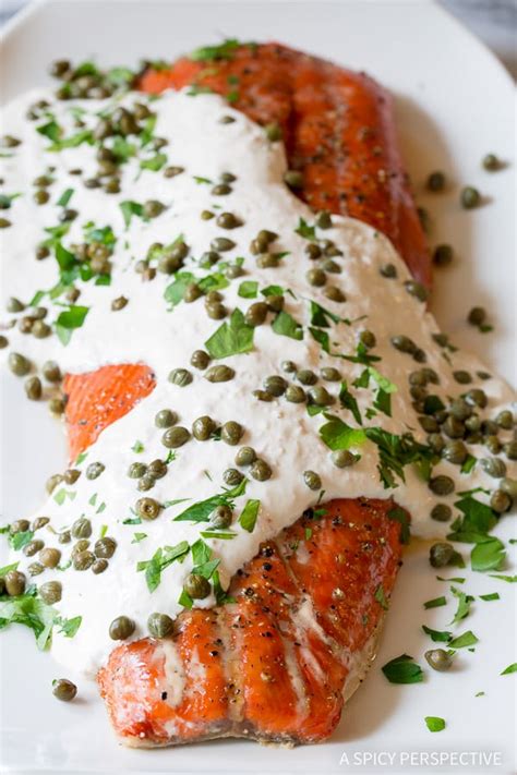 Switch the oven to broil, and. Smoky Oven Baked Salmon with Horseradish Sauce