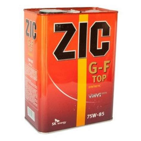 масло трансмиссионное 7585 Gl 4 Zic G F Top 4л синтетика купить в