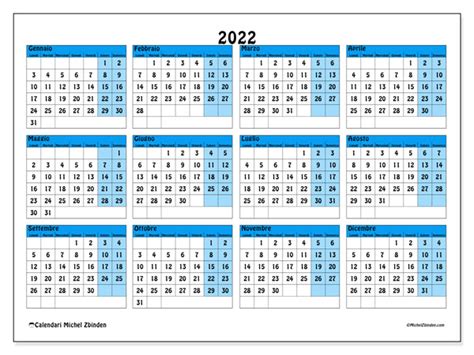 Stampa Calendario Annuale 2022 Calendario Lunare