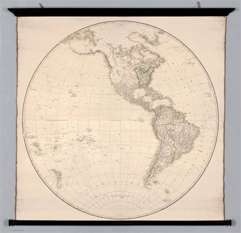 Western Hemisphere Map Of The World On A Globular Projection