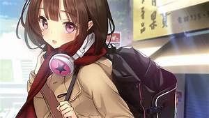 16, Anime, Girl, With, Headphones, Wallpaper, Hd