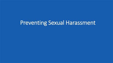 preventing sexual harassment pptx