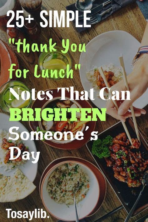 25 Simple Thank You For Lunch Notes That Can Brighten Someone S Day