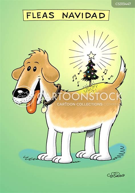 The clip art dog prances along, his tongue out, wearing a red and white santa hat and vest. Mexican Christmas Cartoons and Comics - funny pictures ...