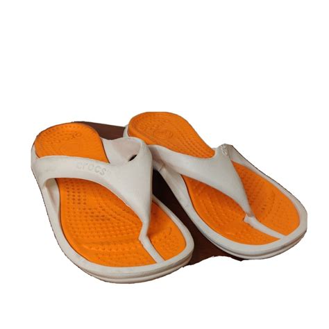 Crocs Men S Flip Flop Sandals Slip On Size 7 Gray Ora Gem