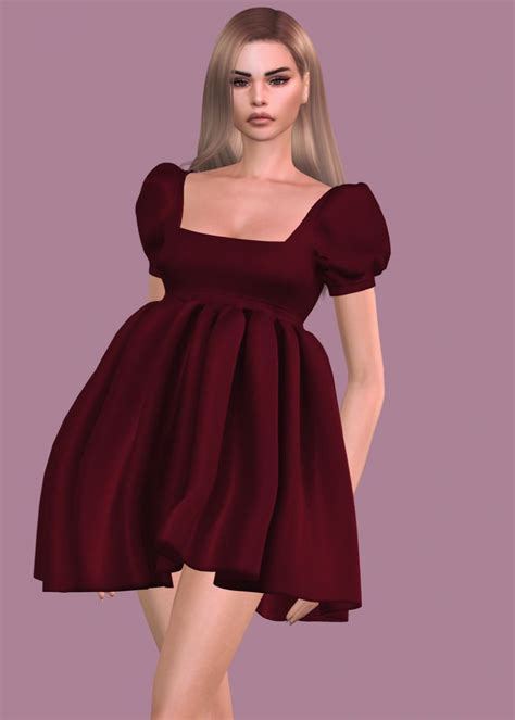 March Collection 2022 By Astya96 The Sims 4 Download Simsdomination Puff Dress Long