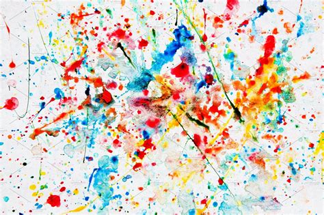 Colorful Watercolor Splash Abstract Photos Creative Market