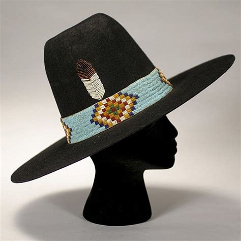 Native American Hat Beadwork Feather Beaded Hat Bands Native