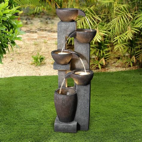 Buy Naturefalls 5 Tier Outdoor Water Fountains With Led Lights 39”h