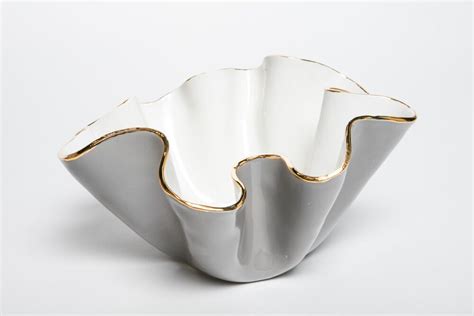 Grey And Gold Bowl Pottery