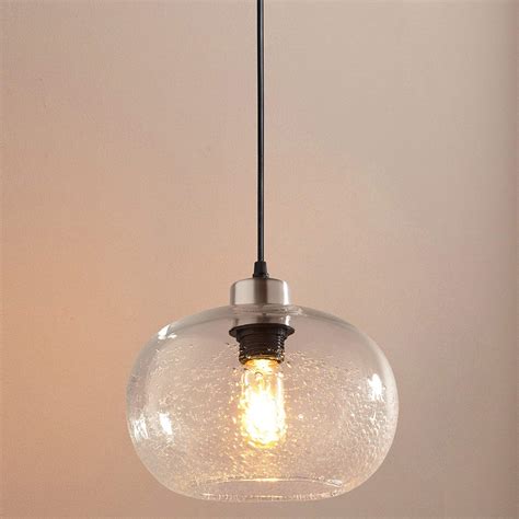 Get 5% in rewards with club o! Pendant Lighting Handblown Seeded Glass Drop Ceiling ...
