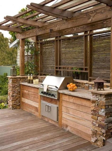 If cooking outside with all the essentials at your fingertips is your idea of domestic bliss, then consider building an outdoor kitchen of your own. 65 Easy and Cool Roof Design Ideas With a Gazebo | kevoin.com #roof #roofideas #roofdesign in ...