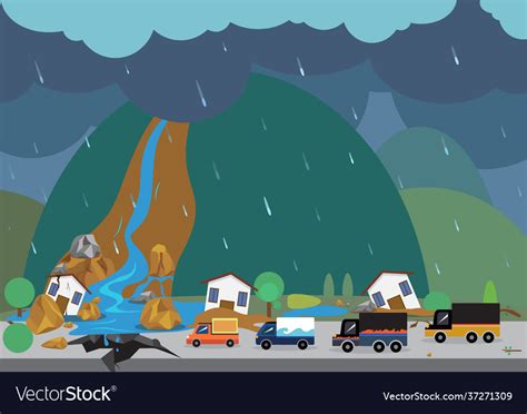 Landslide Cartoon Image