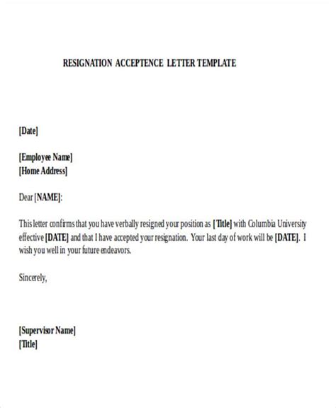 31 Resignation Letter Format Pdf Doc Ipage Free