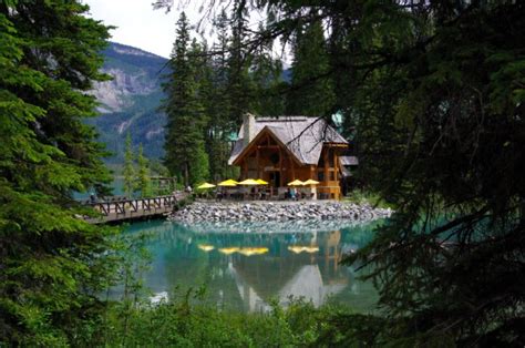Canada Lake Parks Houses Bridges Fir Emerald Lake Yoho