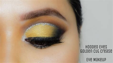 Golden Cut Crease Eye Makeup Tutorial Hooded Eyes Hoodedeyes