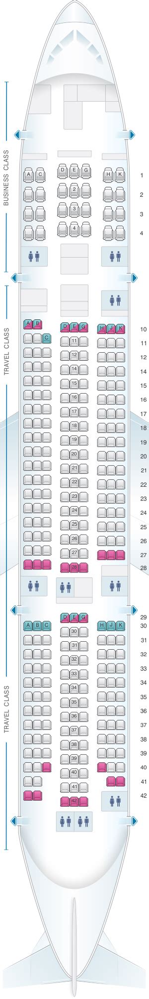 Seat Map Asiana Airlines Boeing B777 200er 300pax V1 Seatmaestro