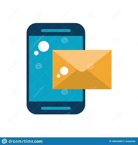 Smartphone Electronic With Envelope Mail Stock Vector Illustration Of