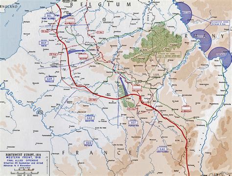 Map Of Wwi Western Front Sept 25 Nov 11 1918