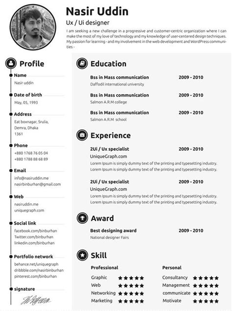 Ressources - 10 nouveaux templates pour faire votre CV ...