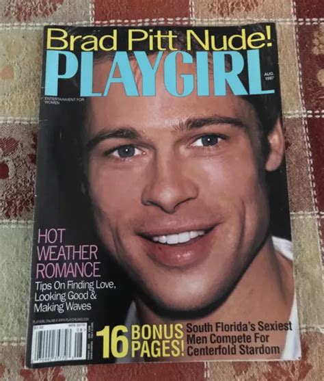 Playgirl Magazine Nude Brad Pitt Unopened Sealed Collectible August