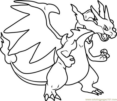 ⭐ free printable pokemon coloring book here is an amazing serie of colorings on the theme of pokemon ! Mega Charizard X Pokemon printable coloring page for kids ...