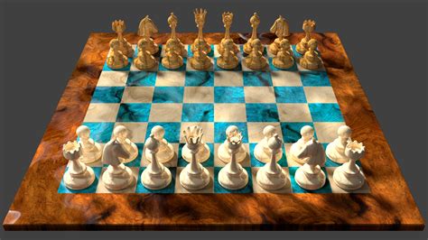 3d Chess Board Design White Player View By 8dfineart On Deviantart