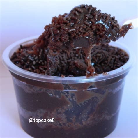 1 pacotinho de gelatina incolor dissolvido como manda a embalagem. BOLO NO POTE CHOCOLATE no Elo7 | Top Cake (1345DA4)