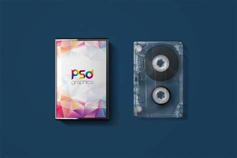 audio cassette cover mockup  psd psd graphics