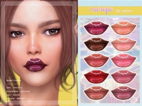 Merope Lip Colour By Screaming Mustard For The Sims 4 Download Via