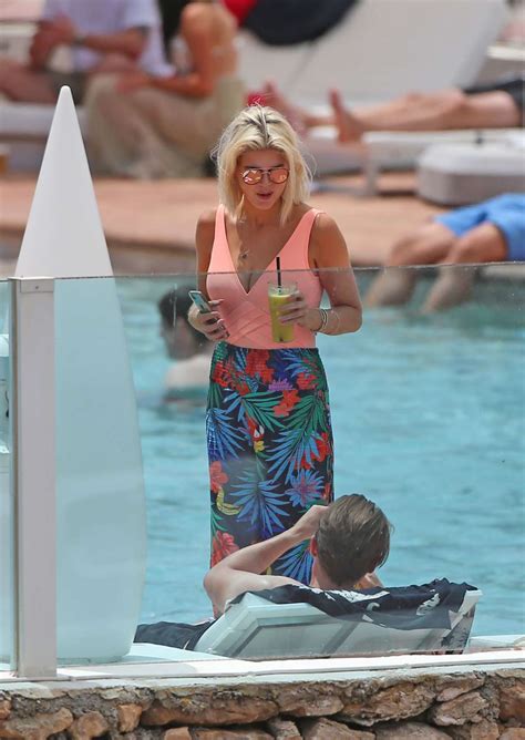 Ashley James Wearing Swimsuit At A Pool In Ibiza GotCeleb