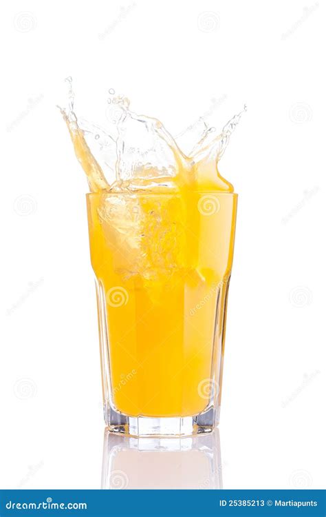 Orange Soda Pouring Into Glass Stock Photography